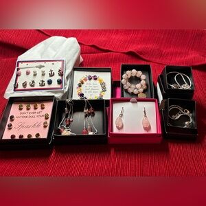 Avon earrings, 12 pairs; 4 Avon bracelets; 6 pairs of Kohl’s earrings. All NEW!